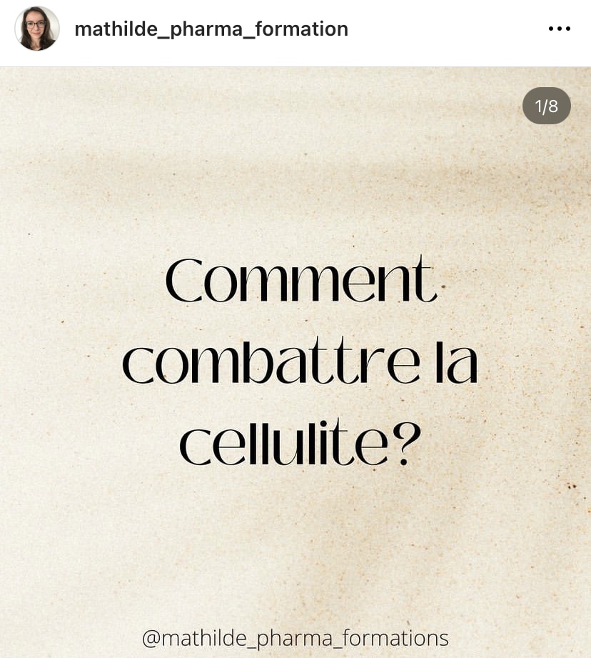 Comment combattre la cellulite @mathilde_pharma_formation