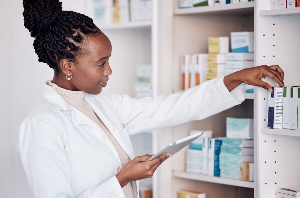 fin d'expérience dans une pharmacie